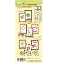Leane Creatief - 55.9389 - Combi clear stamp, Postzegel decoraties