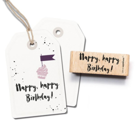 Cats on Appletrees - 2396 - Stempel - Happy, Happy Birthday