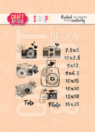 Craft & You Design CS035 Clear Stamps Mini Cameras set