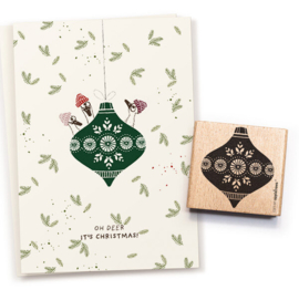 Cats on Appletrees - Kerstbal 14 - Houten stempel - 28491