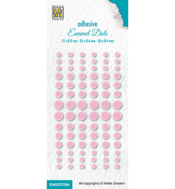 Nellie choice Enamel dots, Baby pink - ENDOT004