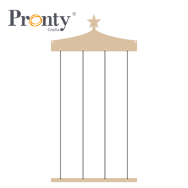 Pronty -  MDF Christmas cards hanger with black cord included - 460.483.052