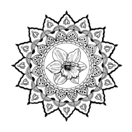 Crafty Individuals CI-609 - 'Spring Mandala' Unmounted Rubber Stamps
