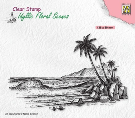 Nellie choice - IFS039 - Clear Stamps Idyllic Floral Scenes "Tropical coast" 