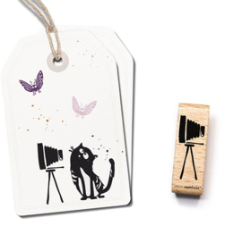 Cats on Appletrees - 2582 - Stempel - Fotocamera op standaard