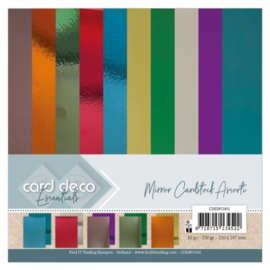 Card Deco Essentials - Mirror Cardstock A4 Assorti - CDESPC002