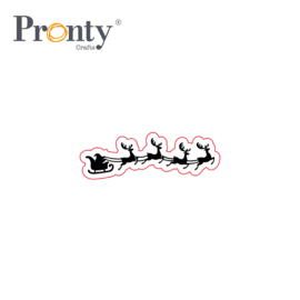 Pronty - Rubber stamp Sleight with Reindeer - 497.003.015