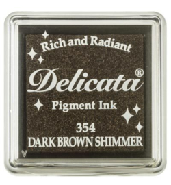 Delicata Dark Brown Shimmer Small Inkpad DE-SML-354