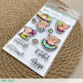 Create a smile stamp Clear A6 Pig Out