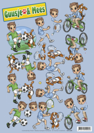 3D knipvel - Yvonne Creations -  Guusje en Mees - Sports CD11088