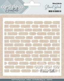 Card Deco Essentials - Stencil Brick