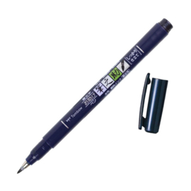 Tombow Fudenosuke harde punt zwart - WS-BH