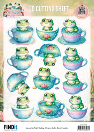 3D Cutting Sheet - Berries Beauties - Joyful Hoppers - A Cup Of Frog -  CD12494