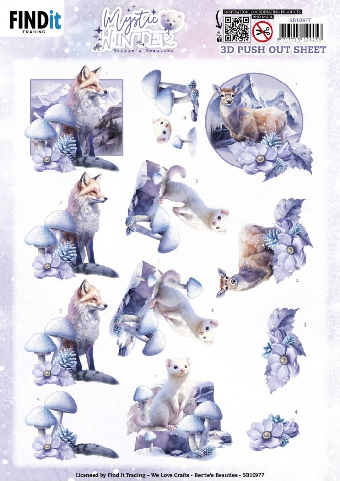 3D Push Out - Berries Beauties - Mystic Winter - Mystic Hunters - SB10977