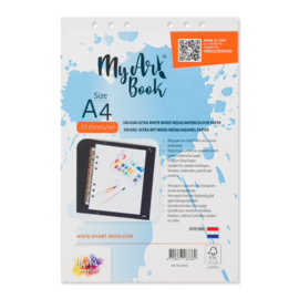 MyArtBook 350 g/m2 ultra wit mixed media / aquarel papier – formaat A4