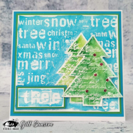 Visible image Grunge Christmas Words Stamp Set