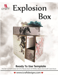 icraft - Explosion box - Ready to Use Scrapbook Template.