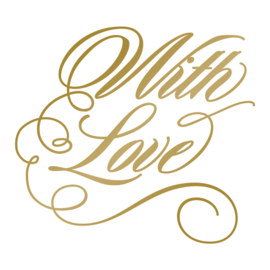 With Love Hotfoil Stamp - Size: 63.9 x 57.8mm