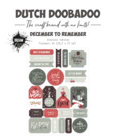 Dutch Doobadoo Stansvel A4 December to Remember teksten 474.007.021