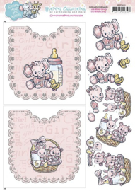 Hobbydots Sheets - Yvonne Creations - Baby Girl Hdot10001