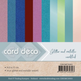 Card Deco Essentials - Glitter And Metallic Cardstock A5 - CDEGMC10003