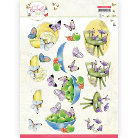 3D knipvel - CD11661 - Jeanine's Art - Butterfly Touch - Purple Butterfly