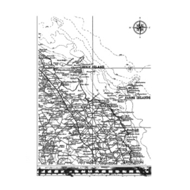 Crafty Individuals CI-617 - Map of Northumberland' Unmounted Rubber Stamps