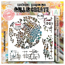 AALL & Create - pc243 - 6x6 (inch) Stencil - Abstract 21