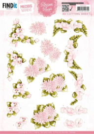 3D Cutting Sheets - Precious Marieke - Blossom Blush - Light Pink - CD12235