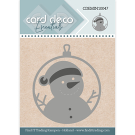 Card Deco Essentials - Mini Dies - Snowman Ornament - CDEMIN10047