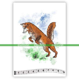 Katzelkraft - Jumping Fox - Rubber Stamp - SOLO170