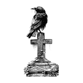 Crafty Individuals CI-500 - 'Gothic Crow Unmounted Rubber Stamps