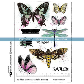 Katzelkraft - Winged Papillons - Rubber Stamp - KTZ284