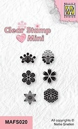 Nellie choice MAFS020 clear stamps mini "flowers-2"