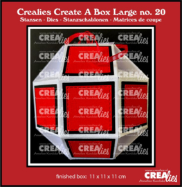 Crealies - Create A Box Large stans no. 20, Discobal doosje groot