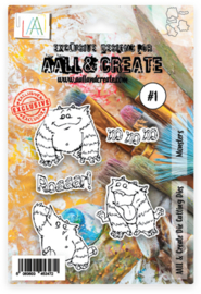 AALL & Create A6 Clear Stamps #216 Monstrous  + dies