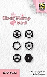 Nellie choice MAFS022 clear stamps mini "Cogwheels"