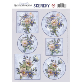 Scenery - Yvonne Creations - Aquarella - Field Flowers -  CDS10073