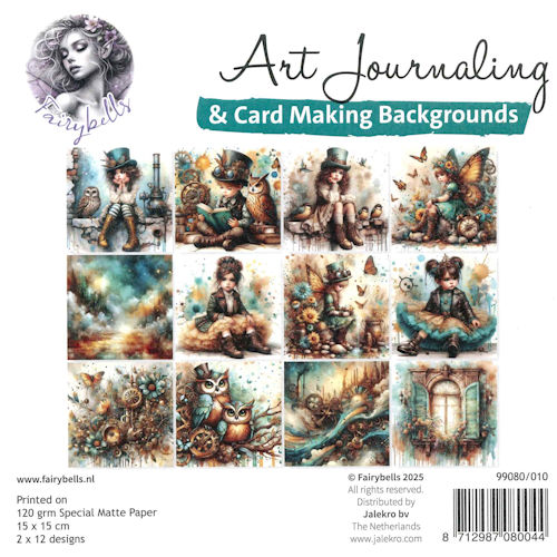 Fairybells - Art Journaling & Card Making Backgrounds Set Steampunk - 99080/010