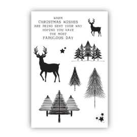 Julie Hickey design DS-HE-1054 Essentially Christmas #2 A6 Stamp Set