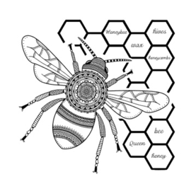 Crafty Individuals CI-607 'Honeybee' Unmounted Rubber Stamps