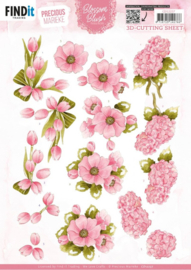 3D Cutting Sheets - Precious Marieke - Blossom Blush - Bright Pink - CD12237