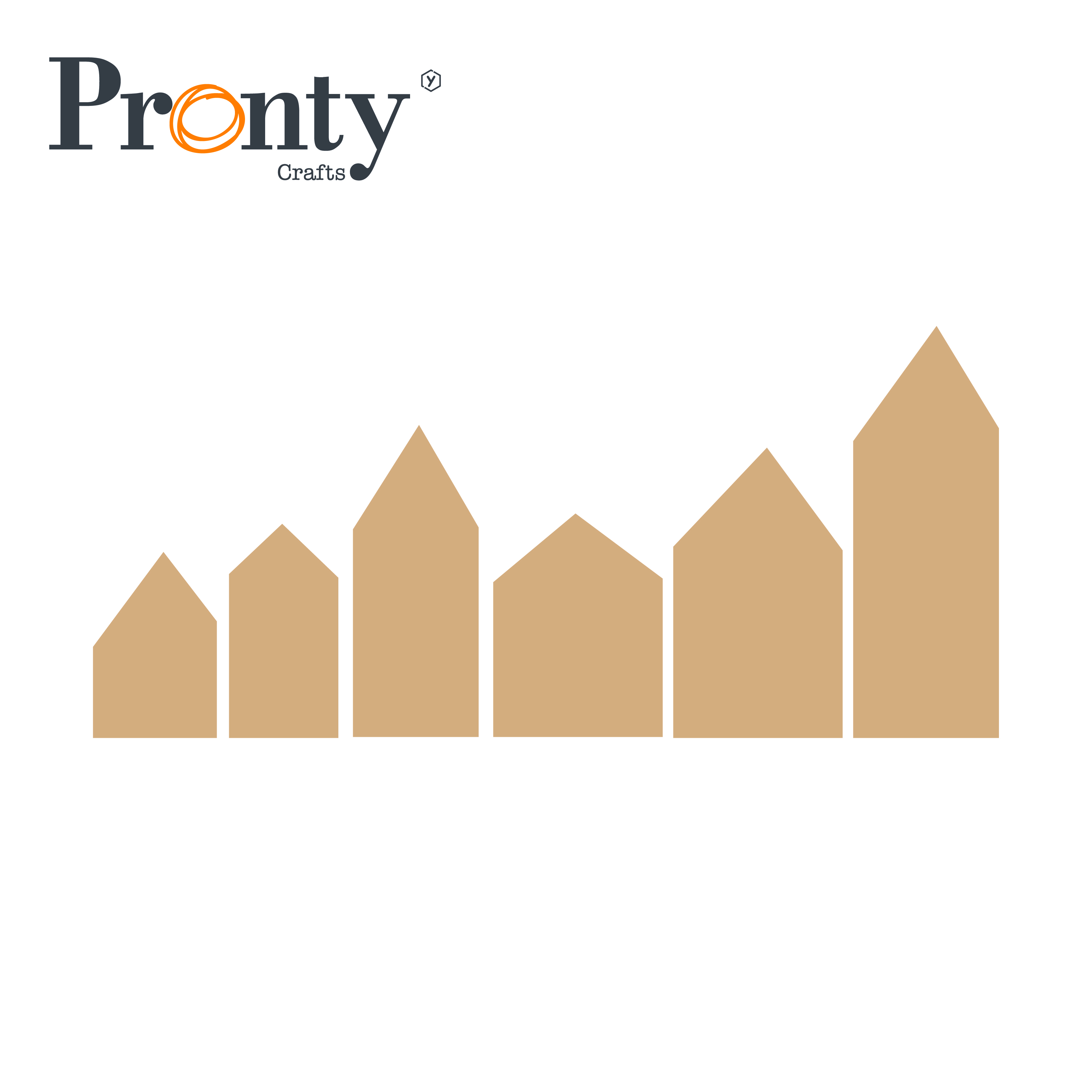 Pronty MDF It's a house - set of 6 - 460.483.058