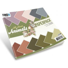 Paperpack - Precious Marieke - All About Animals - Solid Colours - PMPP10043
