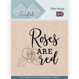 Card Deco Essentials - CDECS137 - Clear Stamps - Roses Are Red