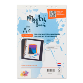 MyArtBook schetspapier 300 g/m2 wit papier – formaat A4