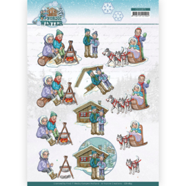 3D knipvel - Yvonne Creations - Funky Nanna – Nordic Winter - Cosy Together -CD11875