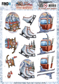 3D Push Out - Amy Design - Hygge Harmony - Winter Sports - SB10983