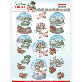 3D cutting sheet - Yvonne Creations - Christmas Village - Christmas Globes