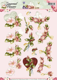 3D Knipvel - Precious Marieke - Seasonal Flowers - Huwelijk CD10800